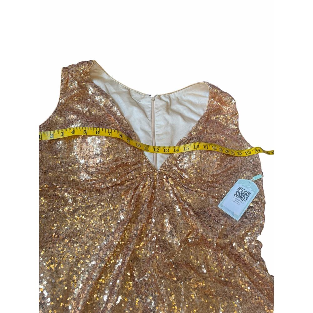 NWT Gold Sequined Renz Amelia Gown - Plus Size - Picture 5 of 16
